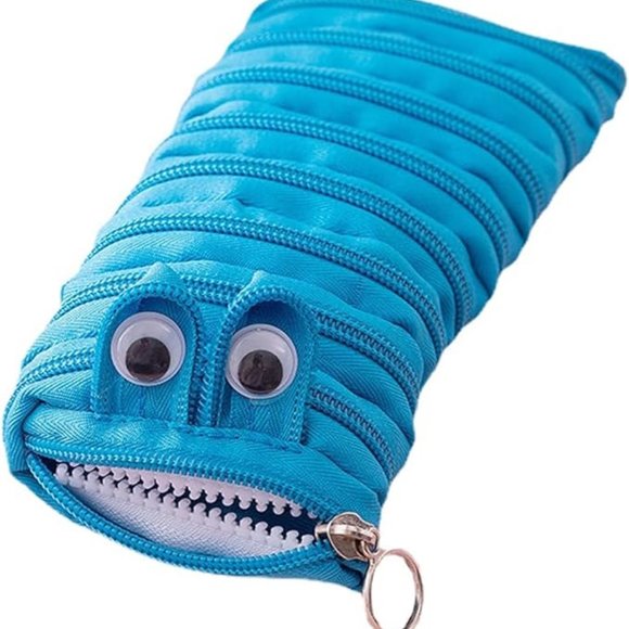 Zipper Case Zipper Pouch Zipper Bag Wallet for Travel Storage BLUE - Picture 1 of 3